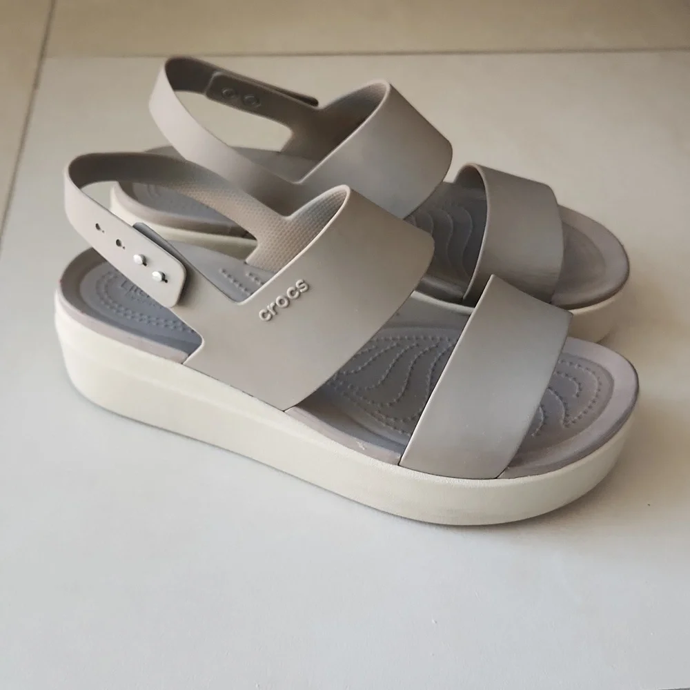 LiteRide By Crocs Tan Platform Strap Shoes Size W10
